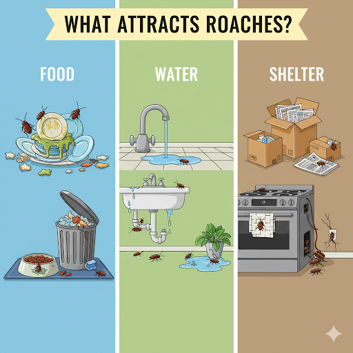 What Attracts Roaches